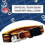 Pets First NFL CAT Collar Washington Commanders Satin Cat Collar Football Team Collar for Dogs & Cats. A Shiny & Colorful Cat Collar with Ringing Bell Pendant, Team Color (WAC-5034)
