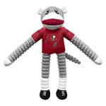 Littlearth NFL Tampa Bay Buccaneers Sock Monkey and Flying Disc Pet Toy Combo Set, Team Color, One Size
