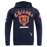 Pro Standard Mens NFL Chicago Bears Old English Pull Over Hoodie Midnight Navy L