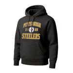 Hybrid Sports NFL - Pittsburgh Steelers - Established - Men's and Women's Pullover Hooded Fleece Sweatshirt - Size X-Large - Black