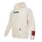 Pro Standard Mens NFL Cleveland Browns Wingspan Pull Over Hoodie Eggshell 3XL