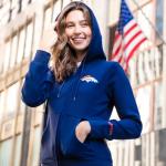 Ultra Game NFL Official Women's Full Zip Super Soft Marl Knit Hoodie Sweatshirt Jacket, Miami Dolphins, Team Color Updated, Medium