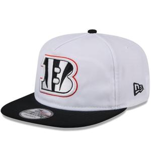 New Era Men's White/Black Cincinnati Bengals 2024 NFL Training Camp Golfer Snapback Hat