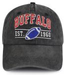 Terojnkl Embroidered City Football Hat for Men Women, Adjustable Unisex Cotton Fans Baseball Cap