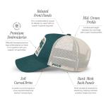 FOCO Philadelphia Eagles NFL Truckstop Patch Trucker RF Cap - Midnight Green