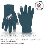 Ultra Game NFL Official Youth Super Soft Winter Beanie Knit Hat with Extra Warm Touch Screen Gloves, Philadelphia Eagles, Team Color 2, 1SIZE