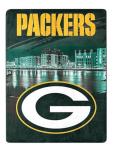 Northwest NFL Green Bay Packers, City Nights Plush Throw, 60-inches x 80-inches, Team Colors