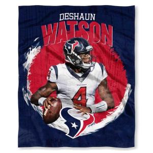Northwest NFL Houston Texans Deshaun Watson Silk Touch Throw Blanket, Team Colors, 50" x 60"