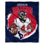 Northwest NFL Houston Texans Deshaun Watson Silk Touch Throw Blanket, Team Colors, 50" x 60"