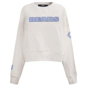 Pro Standard Womens NFL Chicago Bears Varsity Blues Crewneck Sweatshirt Linen 2XL