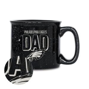 Rico Industries NFL Football Philadelphia Eagles Dad 12oz Laser Engraved Campfire Mug