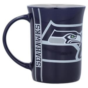 The Memory Company Licensed NFL 15oz Reflective Ceramic Mug - Team Logo, Durable & Dishwasher Safe Drinkware Seattle Seahawks