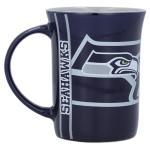 The Memory Company Licensed NFL 15oz Reflective Ceramic Mug - Team Logo, Durable & Dishwasher Safe Drinkware Seattle Seahawks