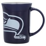 The Memory Company Licensed NFL 15oz Reflective Ceramic Mug - Team Logo, Durable & Dishwasher Safe Drinkware Seattle Seahawks