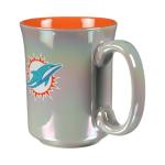 The Memory Company Officially Licensed 15oz Iridescent Mug with Logo, Miami Dolphins