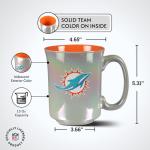 The Memory Company Officially Licensed 15oz Iridescent Mug with Logo, Miami Dolphins