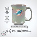 The Memory Company Officially Licensed 15oz Iridescent Mug with Logo, Miami Dolphins