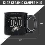 Rico Industries NFL Football Philadelphia Eagles Dad 12oz Laser Engraved Campfire Mug