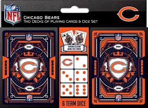 Masterpieces Adult NFL Chicago Bears Playing Cards & Dice Set - 2-Pack