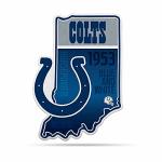 Rico Industries NFL Football Indianapolis Colts State Shape Shape Cut Pennant - Home and Living Room Décor - Soft Felt EZ to Hang
