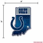 Rico Industries NFL Football Indianapolis Colts State Shape Shape Cut Pennant - Home and Living Room Décor - Soft Felt EZ to Hang