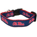 NCAA Ole Miss Rebels Dog Collar, Team Color, Large