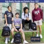 JanSport NCAA Officially Licensed Backpack, Mississippi State Bulldogs, Superbreak Plus with Padded 15'' Laptop Sleeve, Spacious Computer Bag for Men & Women, Durable Daypack with Bottle Pocket, Black