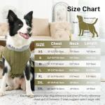 JoyDaog Warm Fleece Dog Coats with Durable Harness Buitl in D-Ring,Waterproof Puppy Jacket for Small Dogs,Dog Vest for Cold Winter,Green S