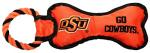 Pet Goods Manufacturing BONERP-094 NCAA Oklahoma State Cowboys Bone with Rope Dog Toy
