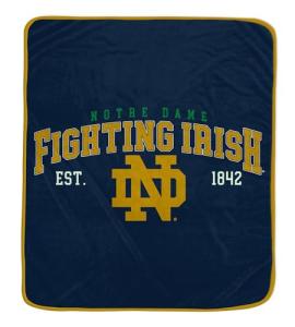 NCAA Notre Dame Fighting Irish Vintage Arch Block Ultra Soft Blanket