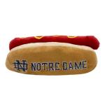 NCAA Notre Dame Fighting Irish HOT Dog Plush Dog & CAT Squeak Toy- Cutest HOT-Dog Snack Plush Toy for Dogs & Cats with Inner Squeaker & Beautiful Football/Basketball Team Name/Logo