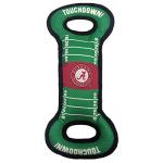 NCAA Football Field Dog Toy with Squeaker. - Alabama Crimson Tide - for Tug, Toss, and Fetch. - Tough& Durable PET Toy