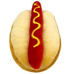 NCAA Notre Dame Fighting Irish HOT Dog Plush Dog & CAT Squeak Toy- Cutest HOT-Dog Snack Plush Toy for Dogs & Cats with Inner Squeaker & Beautiful Football/Basketball Team Name/Logo