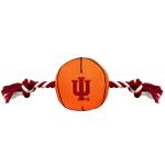 Pets First NCAA Indiana Hoosiers Basketball Rope Toy for Dogs & Cats. Tough Nylon, Sporty Basketball Design, Heavy-Duty Ropes with Inner Squeaker