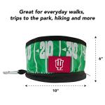 Pets First NCAA Indiana Hoosiers Collapsible Dog Travel Bowl, Food and Water Bowl for Dogs & Cats. Lightweight Leak-Proof Pet Bowl for Travel with Football Field & Pebble-Grain Design