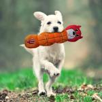 NCAA Indiana Hoosiers Mascot Toy for Pets. Plush Dog Toy with 5 Inner SQUEAKERS. 21" Long Dog Toy, IND-3226