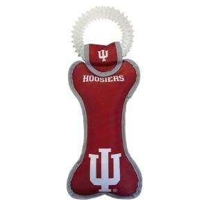 Pets First NCAA Indiana Hoosiers Dental Dog TUG Toy with Squeaker. Tough PET Toy for Healthy Fun, Teething & Cleaning Pets Teeth & Gum