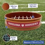 NCAA Super-Bowl - Indiana Hoosiers Slow Feeder Dog Bowl. Football Design Slow Feeding Cat Bowl for Healthy Digestion. Non-Slip Pet Bowl for Large & Small Dogs & Cats