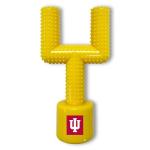 NCAA Indiana Hoosiers Mega-Chew Hard Nylon Bacon-Flavored Dog Bone Football Goal-Post Chew Toy. Interactive, Tasty & Fun Dog Chew Toy. Indestructible, Strong, Tough & Durable Pet Chew Toys