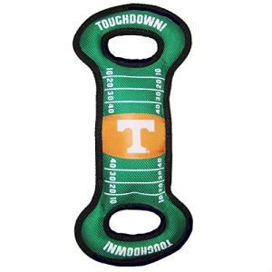NCAA Football Field Dog Toy with Squeaker. - Tennessee Volunteers - for Tug, Toss, and Fetch. - Tough& Durable PET Toy