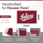 Indiana Hoosiers College Sports Printed Flag - NCAA Licensed - Nylon - School Banner (White, Red) (2' x 3')