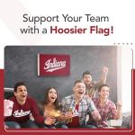 Indiana Hoosiers College Sports Printed Flag - NCAA Licensed - Nylon - School Banner (White, Red) (2' x 3')