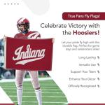 Indiana Hoosiers College Sports Printed Flag - NCAA Licensed - Nylon - School Banner (White, Red) (2' x 3')