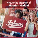 Indiana Hoosiers College Sports Printed Flag - NCAA Licensed - Nylon - School Banner (White, Red) (2' x 3')
