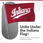 Indiana Hoosiers College Sports Printed Flag - NCAA Licensed - Nylon - School Banner (White, Red) (2' x 3')