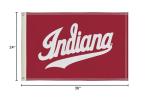 Indiana Hoosiers College Sports Printed Flag - NCAA Licensed - Nylon - School Banner (White, Red) (2' x 3')