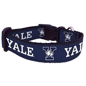 All Star Dogs NCAA Yale Bulldogs University Dog Collar, Large, Navy