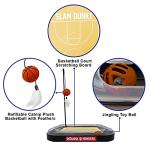 Cat Scratch Toy NCAA Indiana Hoosiers Reversible Basketball Court Felt/Cardboard Cat Scratcher Toy. Interactive Cat Ball Bell in Tracks. 6-in-1 CAT Toy Cat Wand Poll, Catnip-Filled Plush Basketball