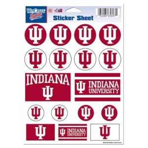 Wincraft NCAA Indiana University Vinyl Sticker Sheet, 5" x 7" - 87780012