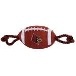 Pets First NCAA Louisville Cardinals Football Dog Toy, Tough Quality Nylon Materials, Strong Pull Ropes, Inner Squeaker, Collegiate Team Color